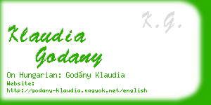 klaudia godany business card